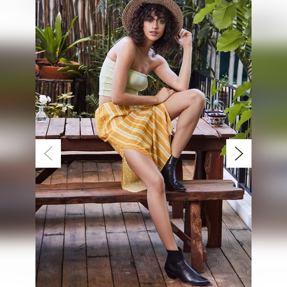 42. B.O.G. Collective Midi stiped and polka dot skirt - Picture 4 of 10